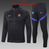 Kids Netherlands Jacket + Pants Training Suit Black 2020/21