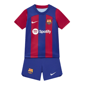 Kids 2023-2024 Barcelona Home Soccer Kit