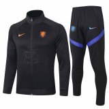 Netherlands Jacket + Pants Training Suit Black 2020/21