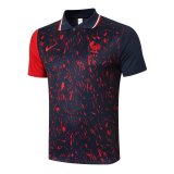 France Polo Shirt Black - Red 2020/21