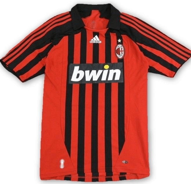 AC Milan Retro Home Soccer Jerseys Mens 2007-2008